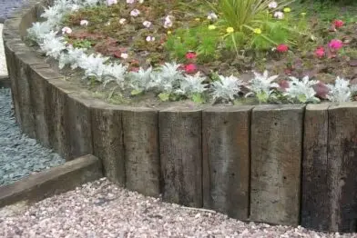 Dormente para decoração de jardim